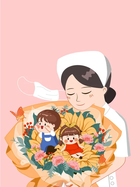 護士節 插畫組集封面圖