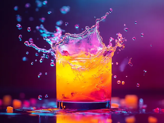 清涼飛濺的夏日飲品