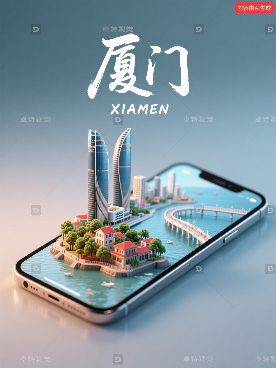 【AIGC微缩景观】，一键生成魔幻城市宣传海报封面