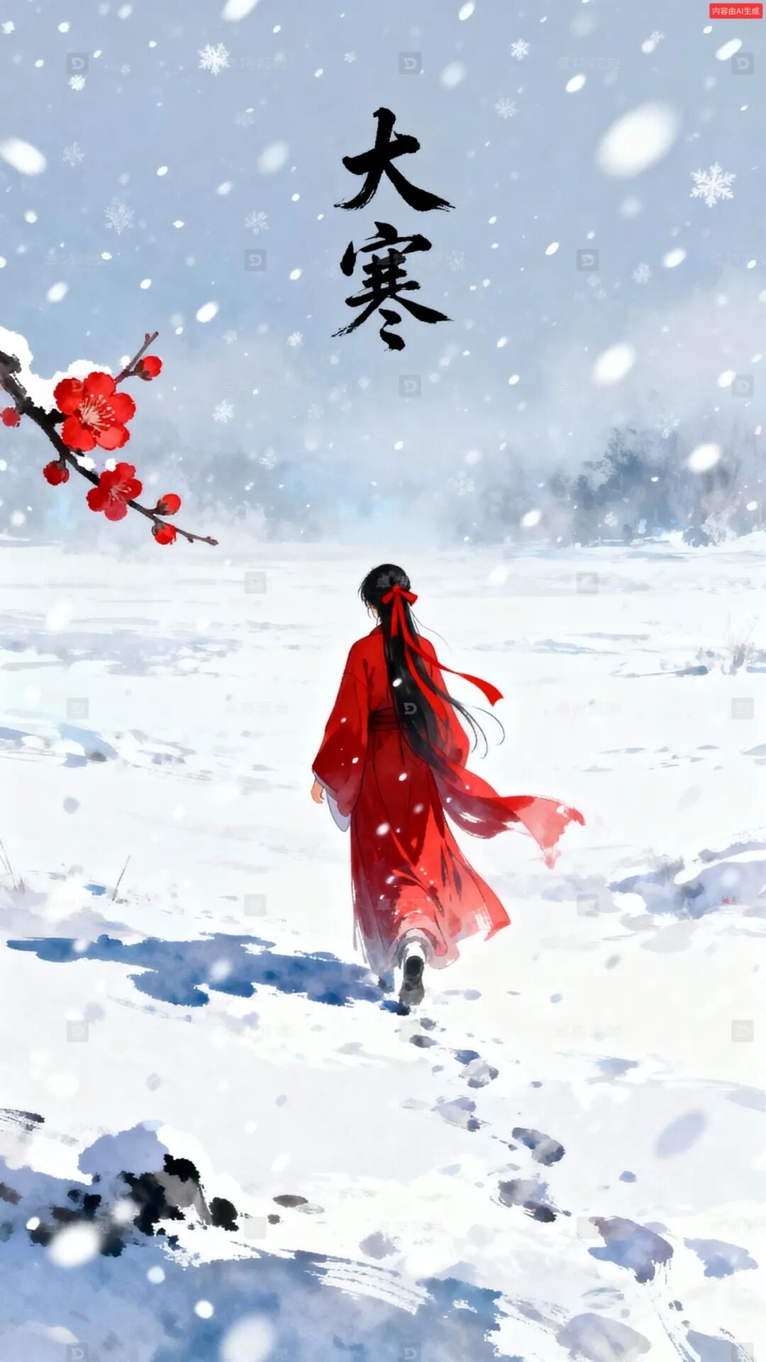 岁末大寒暖时光，卓特AIGC一键生成节气海报，留住冬日温柔封面