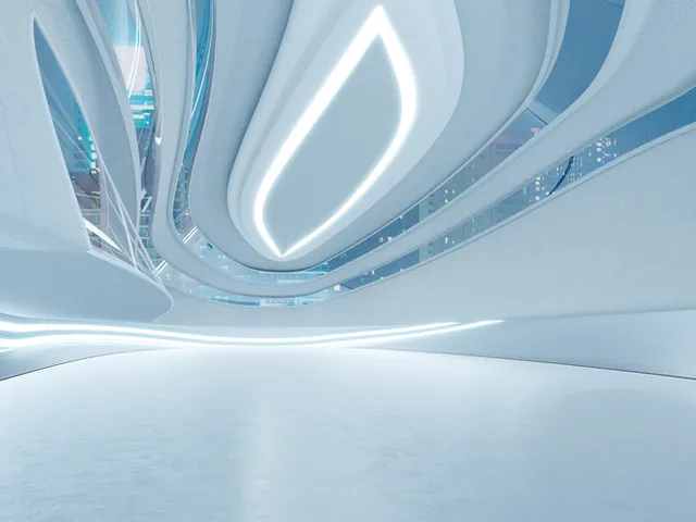 创意几何室内汽车背景