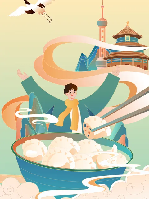 立冬 插画组集封面图
