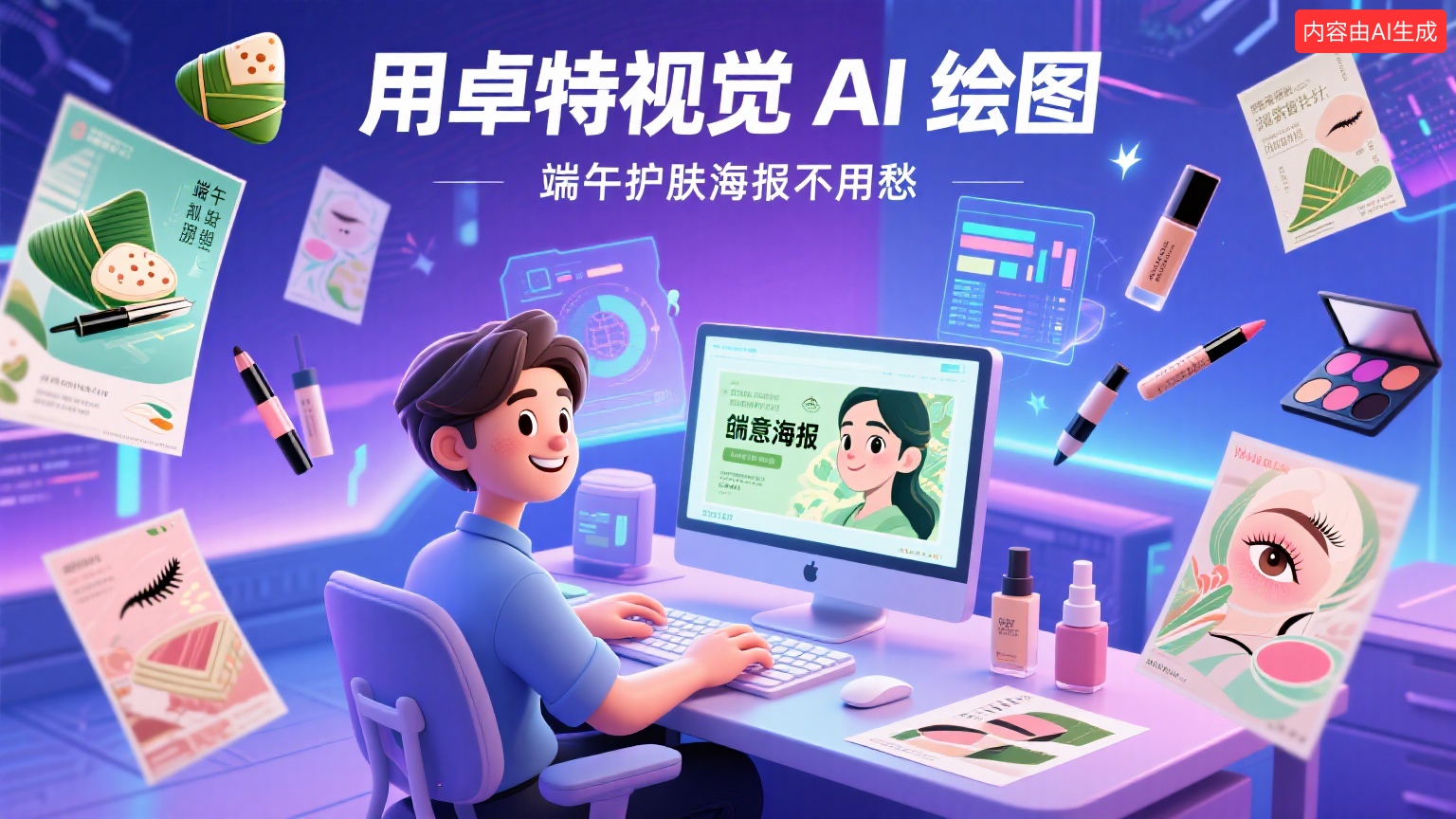 【直接抄】端午护肤海报不用愁！5套端午AIGC描述词，复制粘贴一键出图-卓特视觉封面