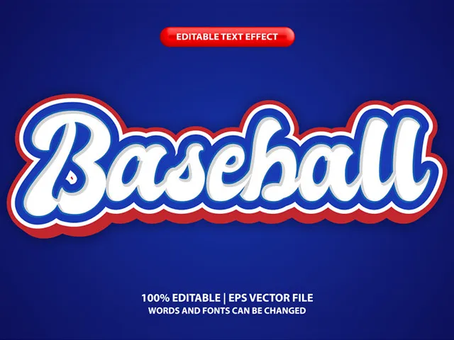 棒球风字体设计